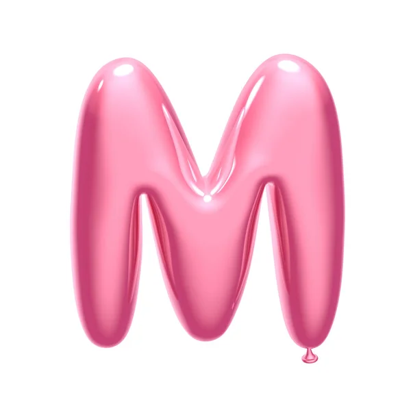 Roze ballon alfabet M — Stockfoto