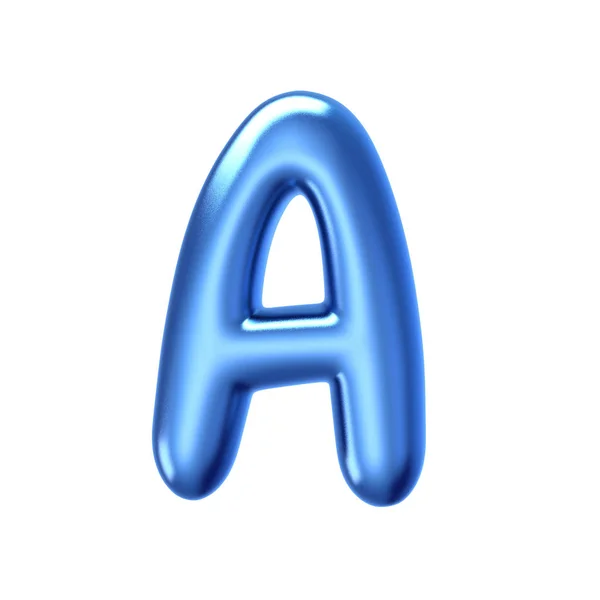 Blauwe gelei vloeibare alfabet A — Stockfoto