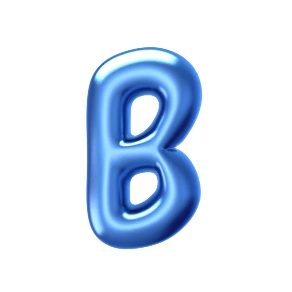 Blaues Gelee flüssiges Alphabet b — Stockfoto