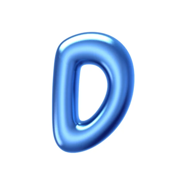 Alphabet liquide gelée bleue D — Photo
