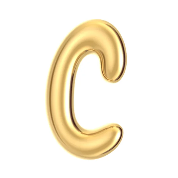 Alfabeto de lámina dorada C — Foto de Stock