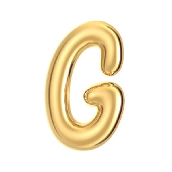 Alfabeto de lámina dorada G — Foto de Stock