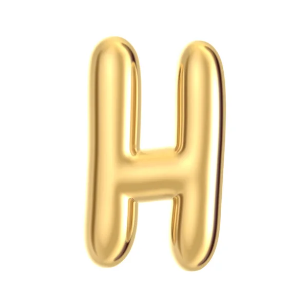 Alphabet feuille d'or H — Photo