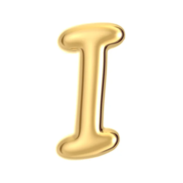 Golden foil alphabet I — Stock Photo, Image