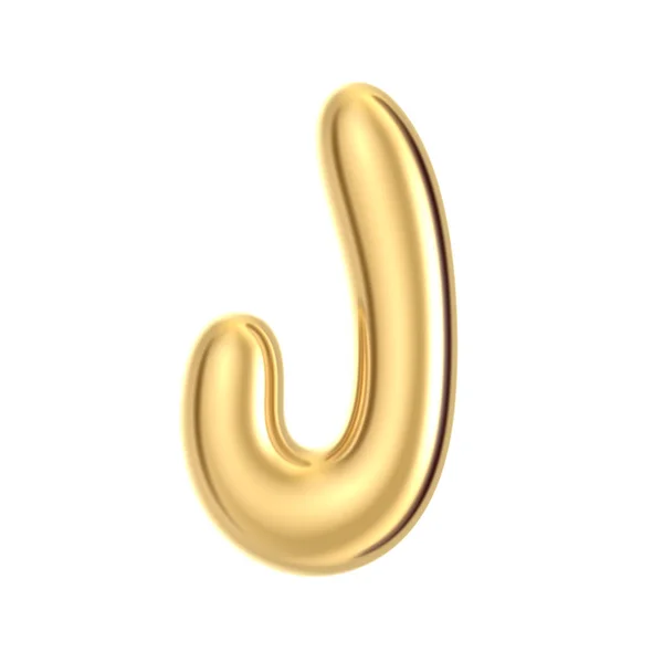 Alfabeto lámina dorada J — Foto de Stock