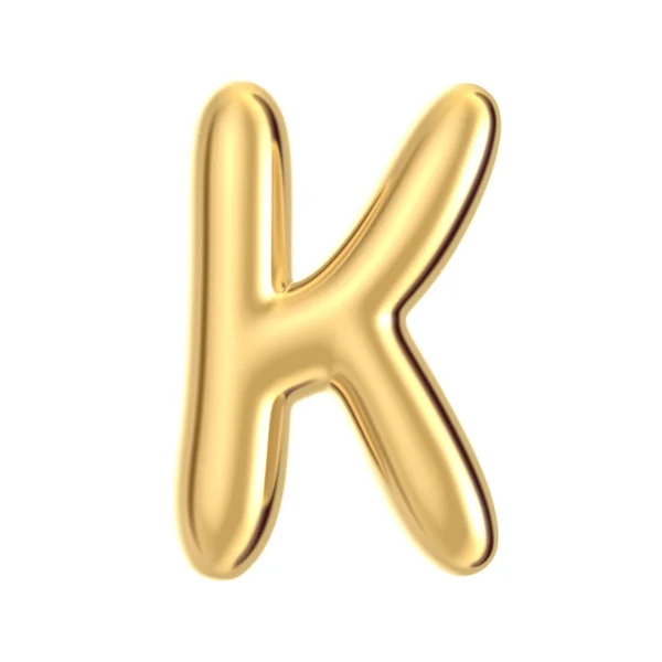 Alfabeto lámina dorada K — Foto de Stock