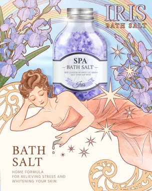 IRIS bath salt ads vector IRIS bath salt ads vector