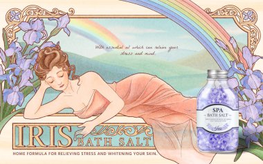 IRIS bath salt ads vector IRIS bath salt ads vector
