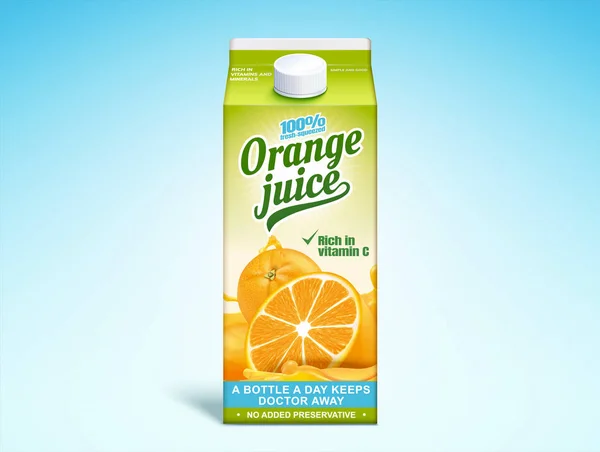 Caja de papel de jugo de naranja — Archivo Imágenes Vectoriales