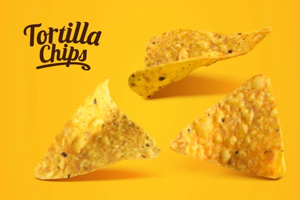 Délicieuses chips de tortilla au fromage — Image vectorielle