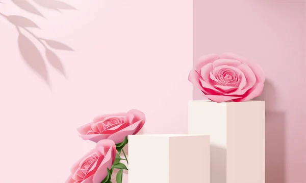 Papier Rose dekorativen Hintergrund — Stockvektor