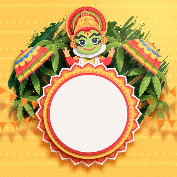 Feliz fundo do Festival Onam — Vetor de Stock