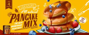 Pancake mix afiş reklamlar