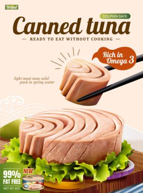 Konserve ton balığı poster idapları