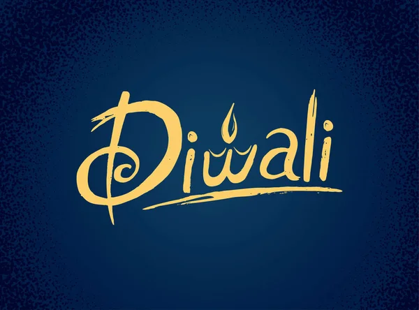 Calligrafia Diwali design — Vettoriale Stock