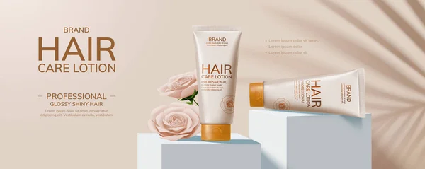 Werbung für Haarpflegeprodukte — Stockvektor