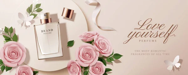 Pose plate annonces de parfum — Image vectorielle