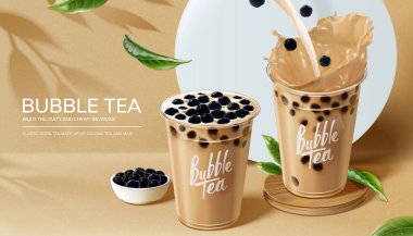 Kabarcıklı süt çay reklamları