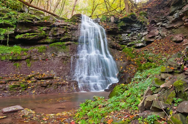 Prachtige Waterval Een Bergbeek Het Bos — Stockfoto