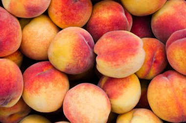 Taze olgun organik şeftali arka plan