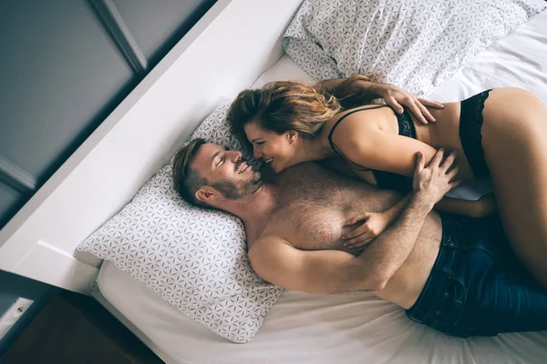 Expression Passionate Lovemaking Foreplay Romantic — Stock Photo, Image