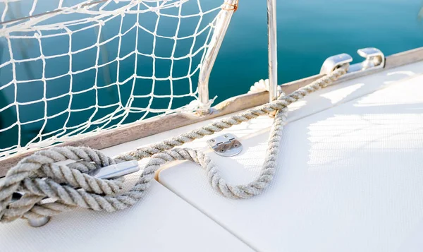 Sailing sport boat on open sea