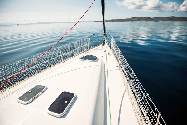 Barco Esporte Vela Mar Aberto — Fotografia de Stock