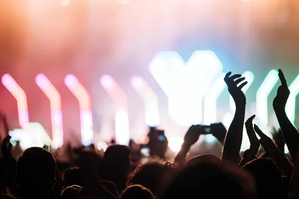 Imagen Del Público Bailando Festival Conciertos Música — Foto de Stock