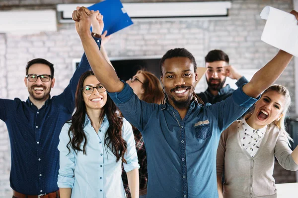 Portrait Successful Young Business Team Posing Office — Stok Foto