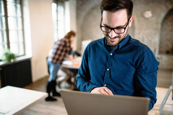 Young Architect Working Computer Modern Office — Stock Photo, Image