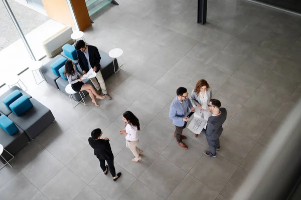 Gruppo Architetti Uomini Affari Che Lavorano Insieme Fanno Brainstorming — Foto Stock