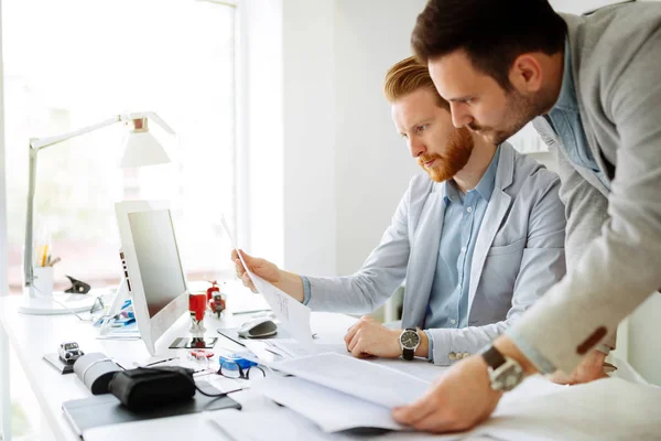 Coworkers Planning Startup Goals Office — Stock Photo, Image