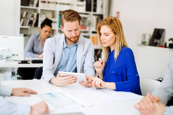 Business People Working Office Collaborating — Stock Photo, Image