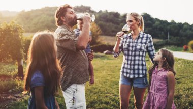 üzüm hasat önce ailede