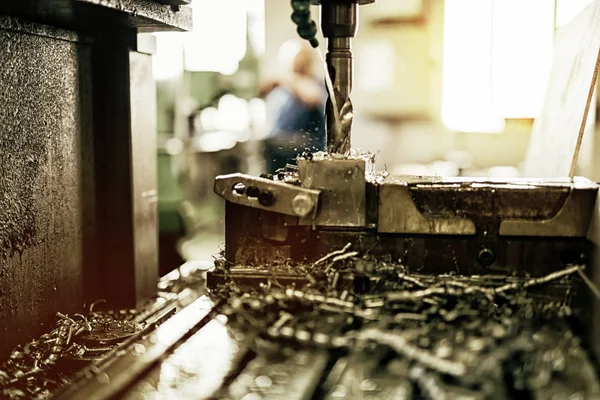 Automated Drilling Machines Processing Metalwork Assembly Robots — Stock Photo, Image