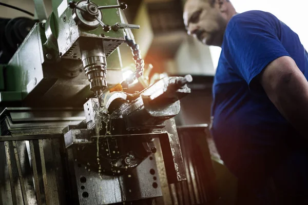 Geautomatiseerde Metaal Frezen Gebruikt Auto Industrie — Stockfoto