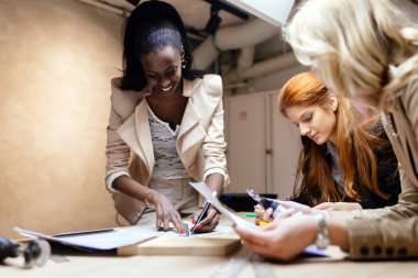 Bir takım olarak bir proje üzerinde tasarımcıları grup