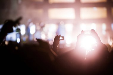 Resim Müzik Festivali'nde insanlar dans partisi