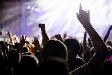Resim Müzik Festivali'nde insanlar dans partisi