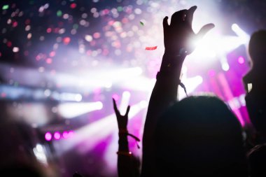 Resim Müzik Festivali'nde insanlar dans partisi