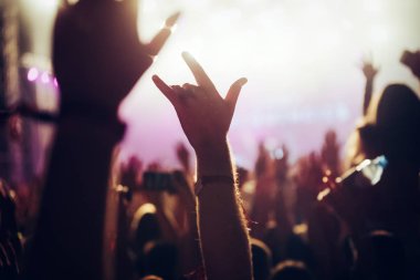 Resim Müzik Festivali'nde insanlar dans partisi