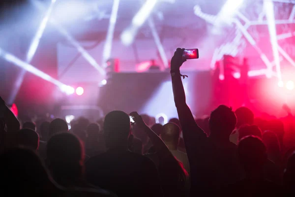 Imagen Del Público Bailando Festival Conciertos Música — Foto de Stock