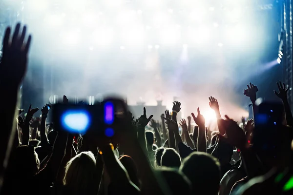 音楽のコンサート祭で踊る群衆の写真 — ストック写真