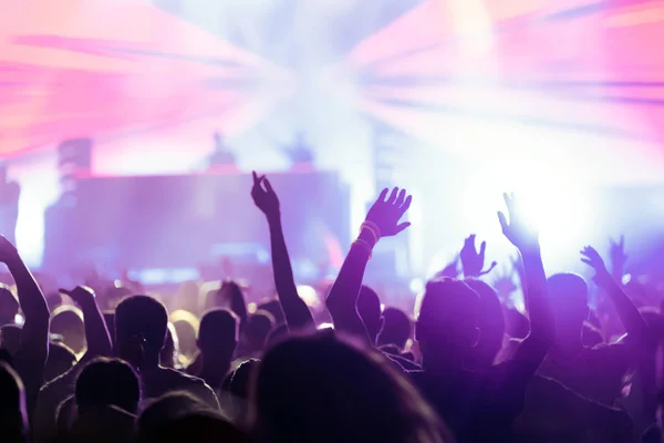 Imagen Del Público Bailando Festival Conciertos Música — Foto de Stock