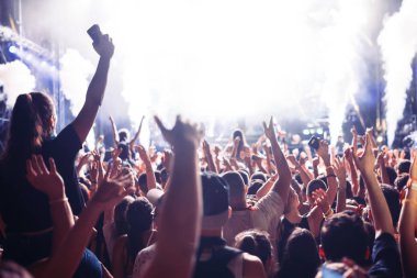 Zevk ve Müzik Festivali'nde dans mutlu kalabalık portresi