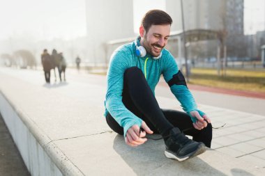 Süre çalışan ve açık koşu egzersiz active sporcu fitness