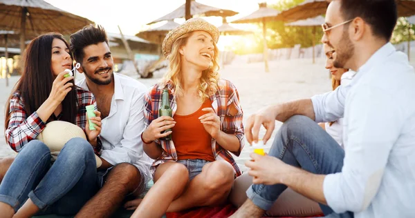 Fiends Har Fantastisk Tid Tillsammans Stranden — Stockfoto