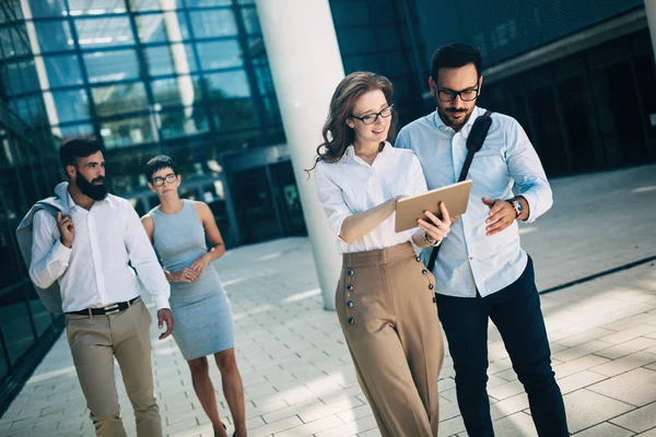 Business Coworkers Discussing New Ideas Brainstorming Modern Office — Stock Photo, Image