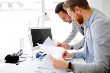 Başlangıç gol modern ofis planlama iş arkadaşları