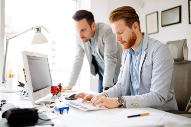 Başlangıç gol modern ofis planlama iş arkadaşları